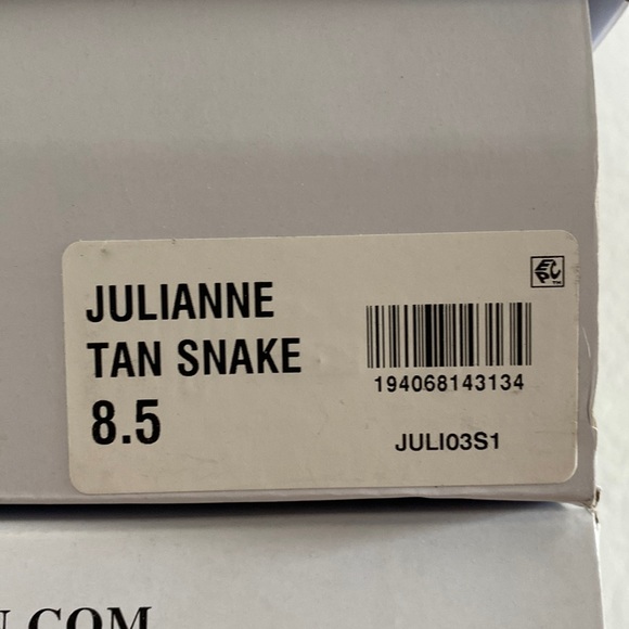 Steve Madden Boots New Julianne Tan Snake Booties - Picture 5 of 5